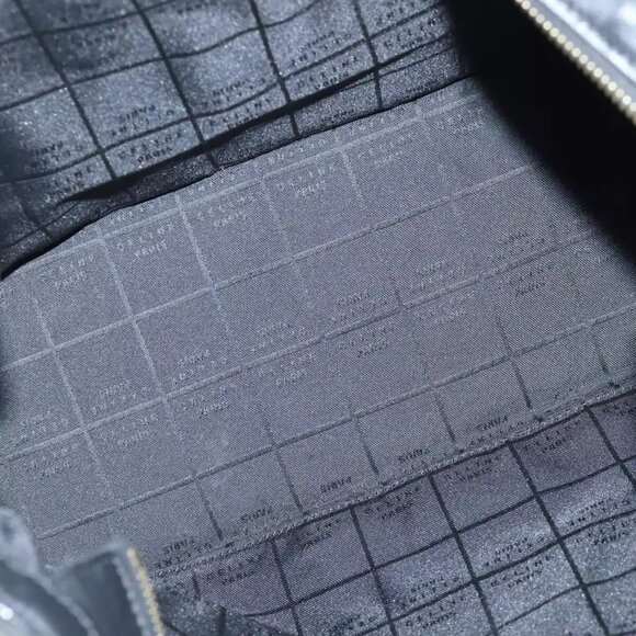 CELINE Hand Bag Leather 2way Black Gold Auth - Picture 7 of 15